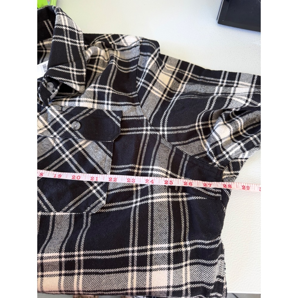 Duluth Trading Co Folklore Flannel Shirt Women's Size 2X Black White Plaid - Picture 5 of 6